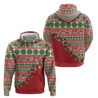 Fiji Marau na Kerisimasi Zip Hoodie Red Tagimoucia Tapa Masi Tribal - Polynesian Pride