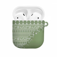 Fiji Marau na Kerisimasi AirPods Case Sage Green Tagimoucia Tapa Masi Tribal LT9 Green - Polynesian Pride