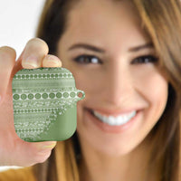 Fiji Marau na Kerisimasi AirPods Case Sage Green Tagimoucia Tapa Masi Tribal LT9 - Polynesian Pride