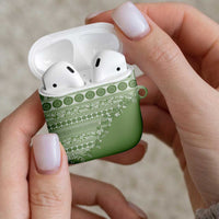 Fiji Marau na Kerisimasi AirPods Case Sage Green Tagimoucia Tapa Masi Tribal LT9 - Polynesian Pride