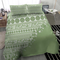 Fiji Marau na Kerisimasi Bedding Set Sage Green Tagimoucia Tapa Masi Tribal - Polynesian Pride