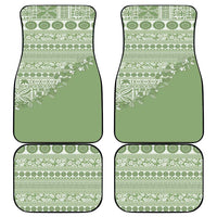 Fiji Marau na Kerisimasi Car Mats Sage Green Tagimoucia Tapa Masi Tribal - Polynesian Pride