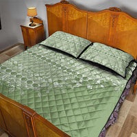 Fiji Marau na Kerisimasi Quilt Bed Set Sage Green Tagimoucia Tapa Masi Tribal - Polynesian Pride