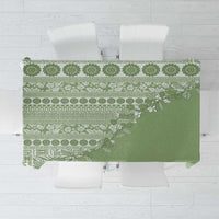 Fiji Marau na Kerisimasi Tablecloth Sage Green Tagimoucia Tapa Masi Tribal - Polynesian Pride