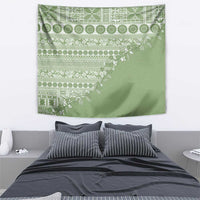 Fiji Marau na Kerisimasi Tapestry Sage Green Tagimoucia Tapa Masi Tribal - Polynesian Pride