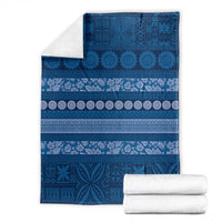Fiji Marau na Kerisimasi Blanket Blue Tapa Masi Inspired Christmas - Polynesian Pride