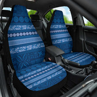 Fiji Marau na Kerisimasi Car Seat Cover Blue Tapa Masi Inspired Christmas - Polynesian Pride