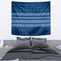 Fiji Marau na Kerisimasi Tapestry Blue Tapa Masi Inspired Christmas - Polynesian Pride