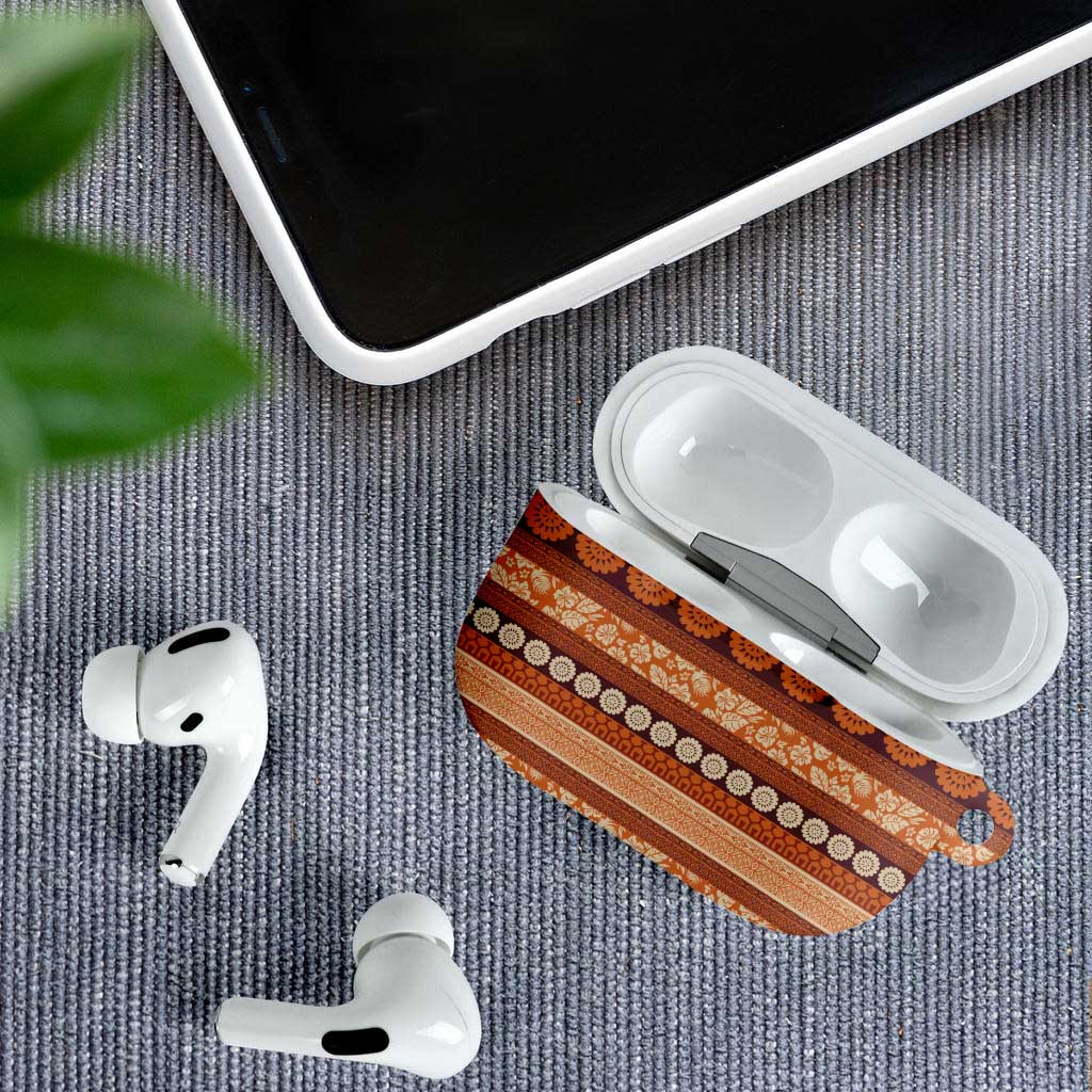 Fiji Marau na Kerisimasi AirPods Case Gold Tapa Masi Inspired Christmas - Polynesian Pride