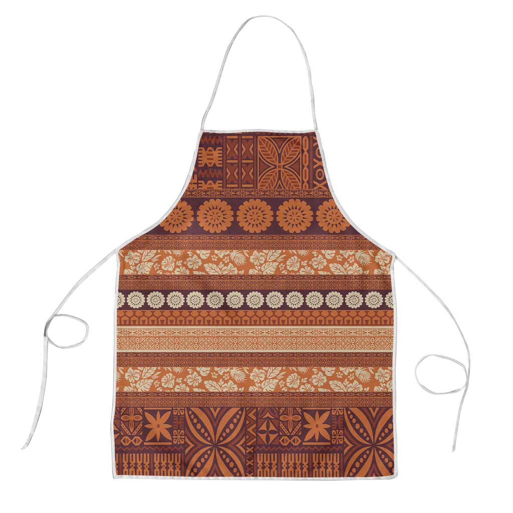 Fiji Marau na Kerisimasi Apron Gold Tapa Masi Inspired Christmas - Polynesian Pride