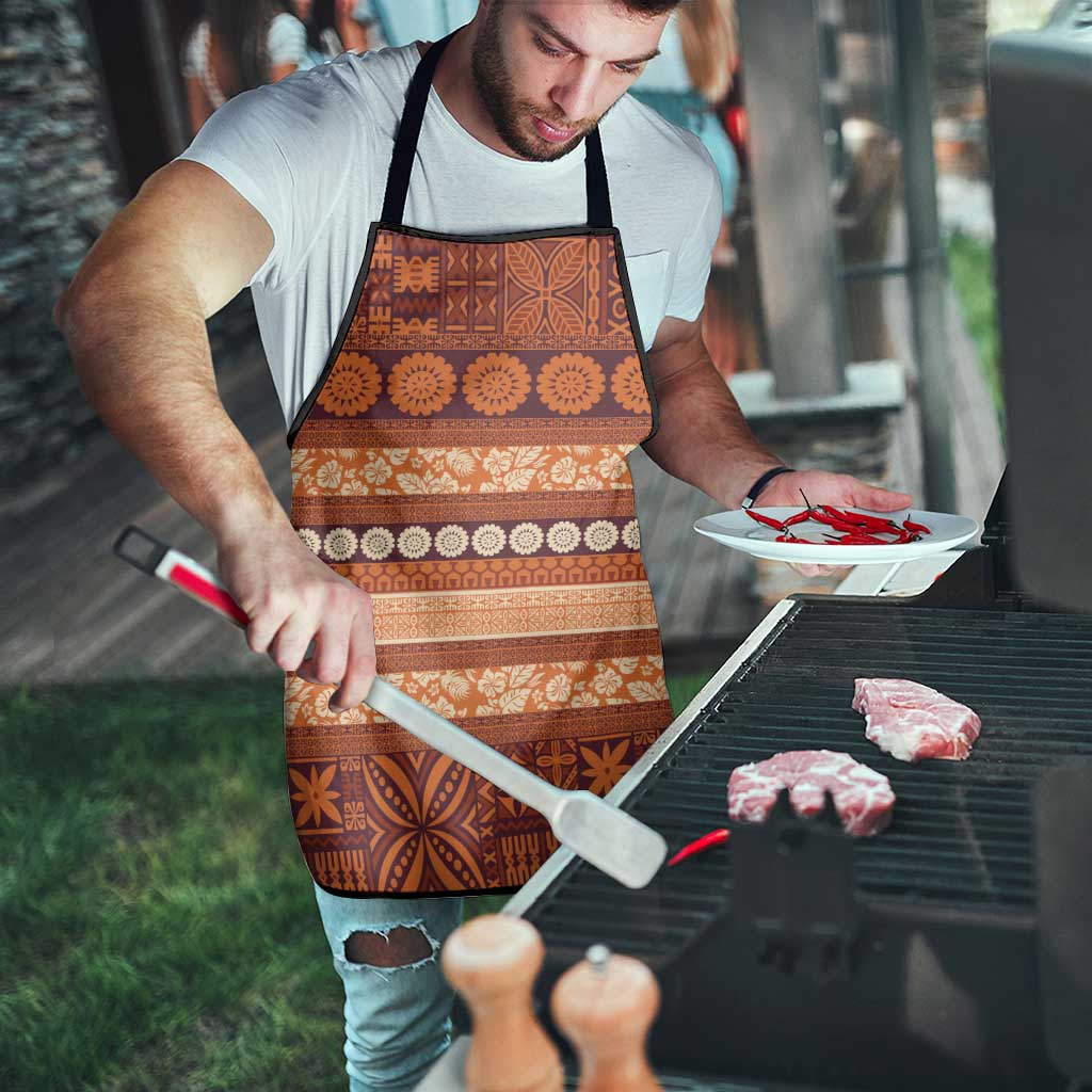 Fiji Marau na Kerisimasi Apron Gold Tapa Masi Inspired Christmas - Polynesian Pride