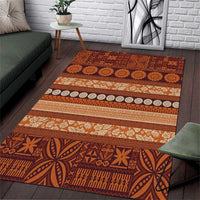 Fiji Marau na Kerisimasi Area Rug Gold Tapa Masi Inspired Christmas - Polynesian Pride