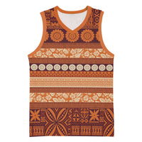 Fiji Marau na Kerisimasi Basketball Jersey Gold Tapa Masi Inspired Christmas - Polynesian Pride