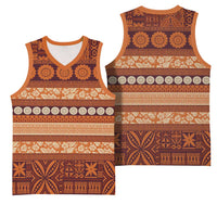 Fiji Marau na Kerisimasi Basketball Jersey Gold Tapa Masi Inspired Christmas - Polynesian Pride
