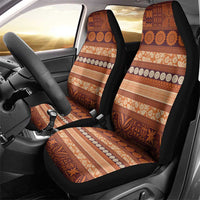 Fiji Marau na Kerisimasi Car Seat Cover Gold Tapa Masi Inspired Christmas - Polynesian Pride