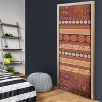 Fiji Marau na Kerisimasi Door Cover Gold Tapa Masi Inspired Christmas - Polynesian Pride