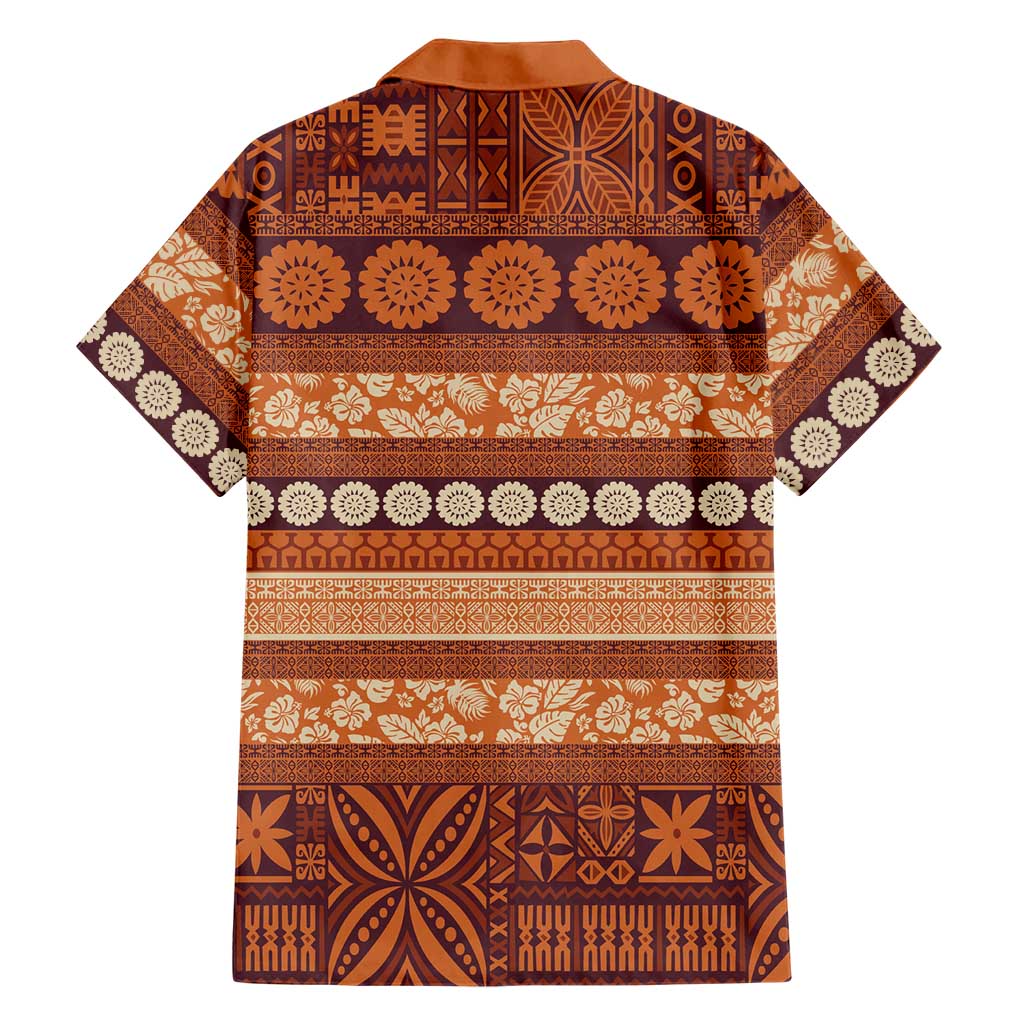Fiji Marau na Kerisimasi Family Matching Off Shoulder Maxi Dress and Hawaiian Shirt Gold Tapa Masi Inspired Christmas - Polynesian Pride