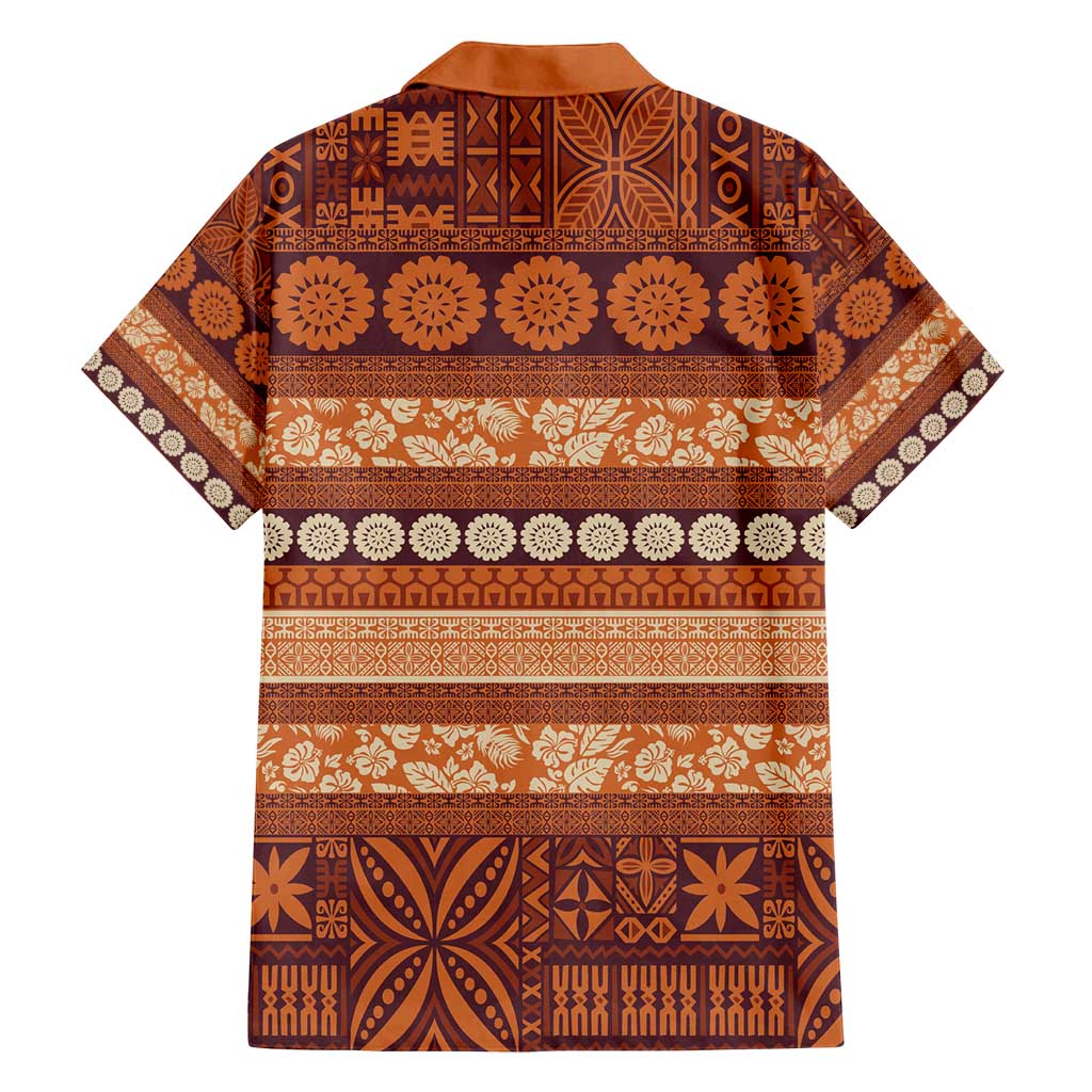 Fiji Marau na Kerisimasi Family Matching Summer Maxi Dress and Hawaiian Shirt Gold Tapa Masi Inspired Christmas - Polynesian Pride