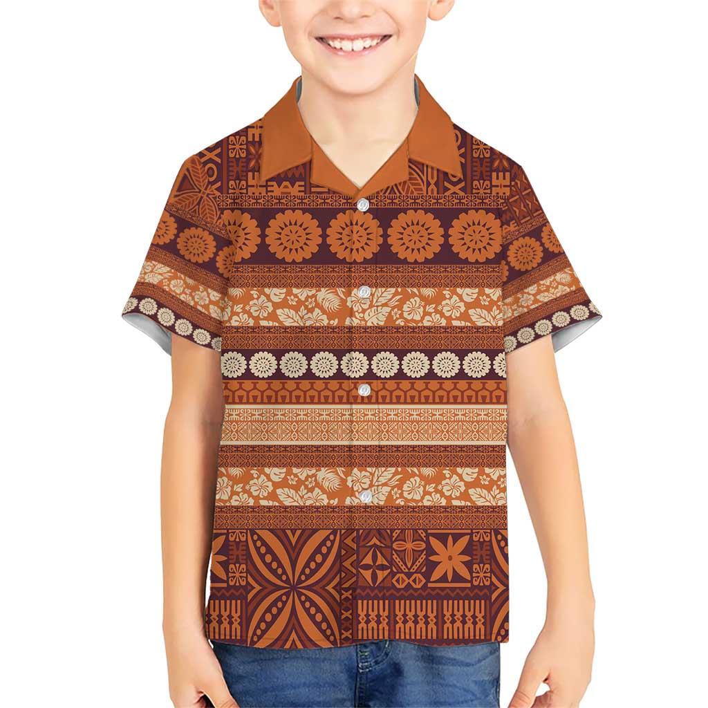 Fiji Marau na Kerisimasi Hawaiian Shirt Gold Tapa Masi Inspired Christmas - Polynesian Pride