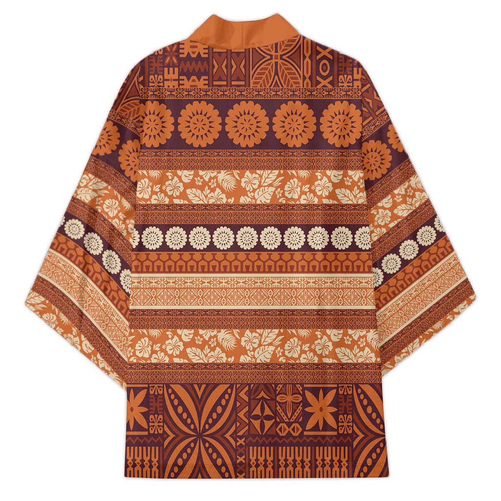 Fiji Marau na Kerisimasi Kimono Gold Tapa Masi Inspired Christmas LT9 - Polynesian Pride