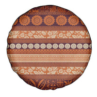 Fiji Marau na Kerisimasi Spare Tire Cover Gold Tapa Masi Inspired Christmas - Polynesian Pride