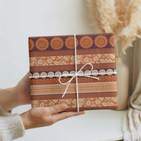 Fiji Marau na Kerisimasi Wrapping Paper Gold Tapa Masi Inspired Christmas - Polynesian Pride