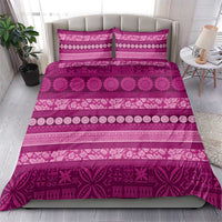 Fiji Marau na Kerisimasi Bedding Set Pink Tapa Masi Inspired Christmas - Polynesian Pride