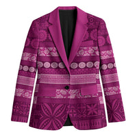 Fiji Marau na Kerisimasi Blazer Pink Tapa Masi Inspired Christmas - Polynesian Pride