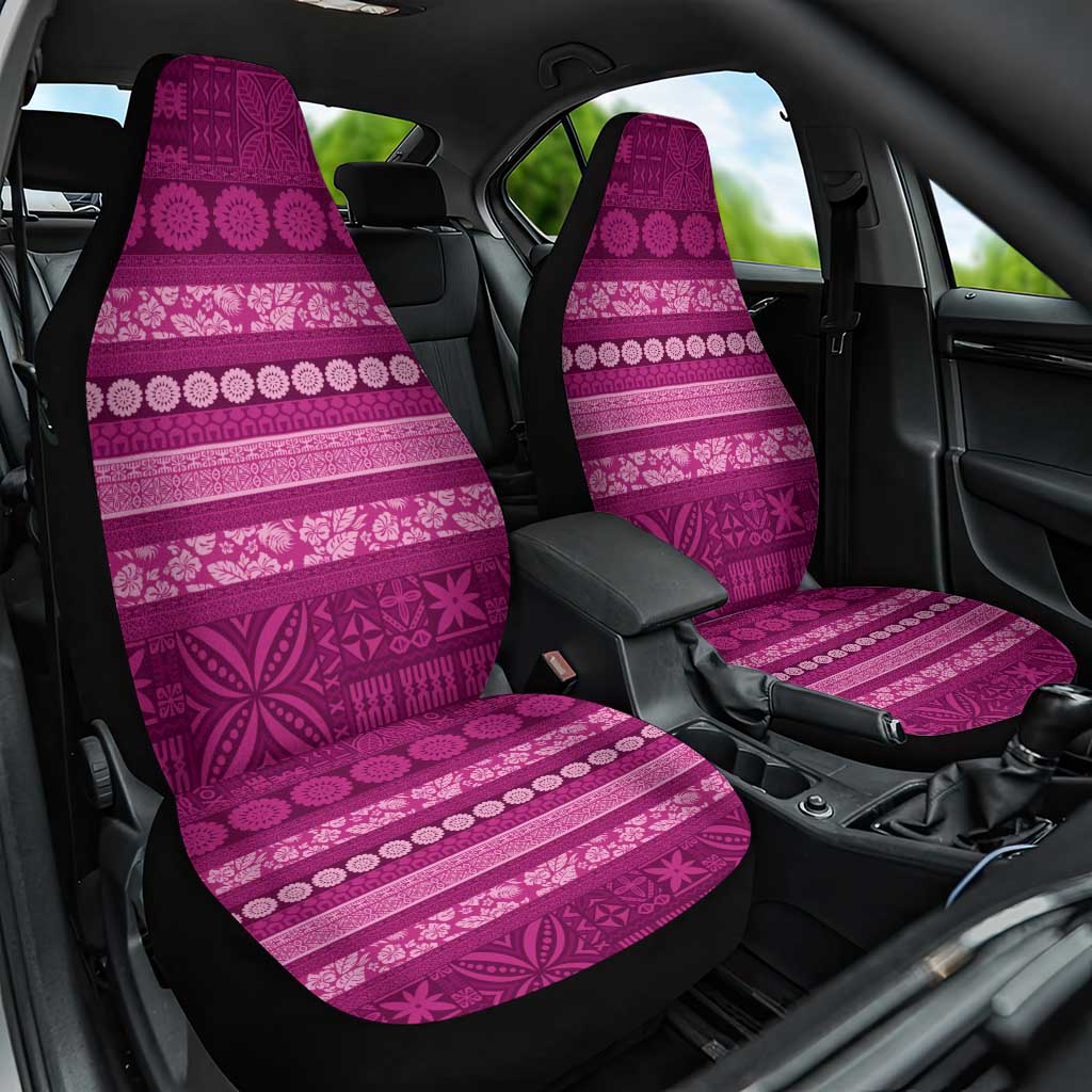 Fiji Marau na Kerisimasi Car Seat Cover Pink Tapa Masi Inspired Christmas - Polynesian Pride