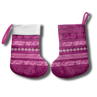 Fiji Marau na Kerisimasi Christmas Stocking Pink Tapa Masi Inspired Christmas - Polynesian Pride