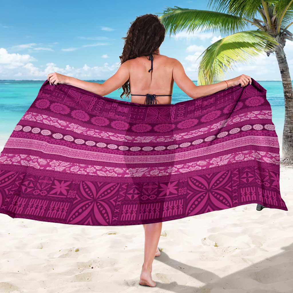 Fiji Marau na Kerisimasi Sarong Pink Tapa Masi Inspired Christmas - Polynesian Pride