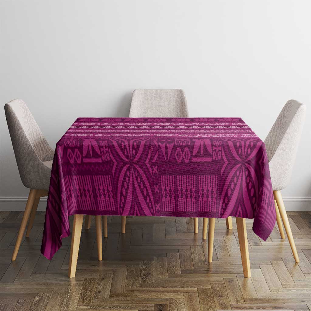 Fiji Marau na Kerisimasi Tablecloth Pink Tapa Masi Inspired Christmas - Polynesian Pride