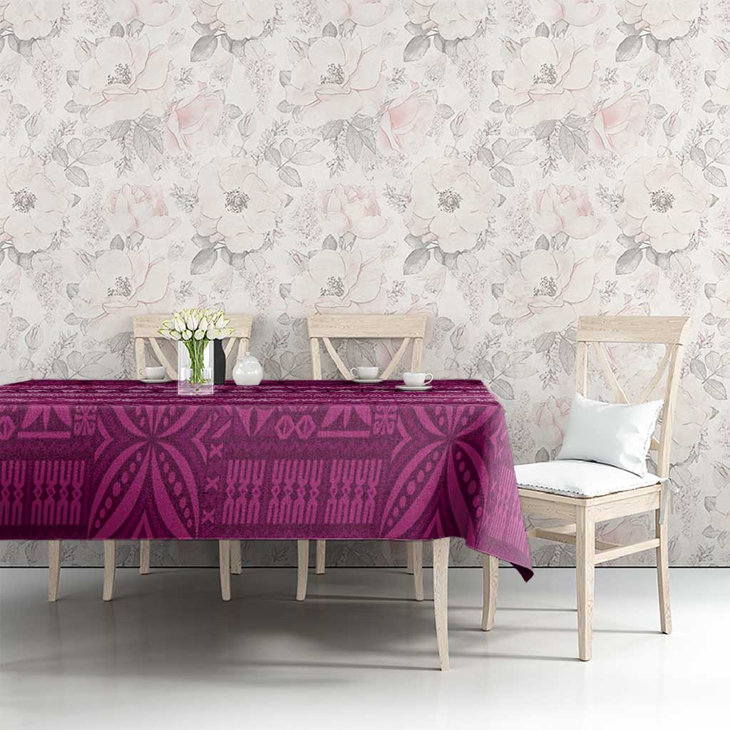 Fiji Marau na Kerisimasi Tablecloth Pink Tapa Masi Inspired Christmas - Polynesian Pride