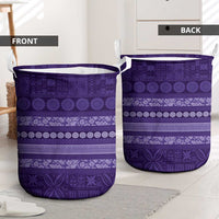Fiji Marau na Kerisimasi Laundry Basket Purple Tapa Masi Inspired Christmas - Polynesian Pride
