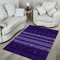 Fiji Marau na Kerisimasi Area Rug Purple Tapa Masi Inspired Christmas - Polynesian Pride