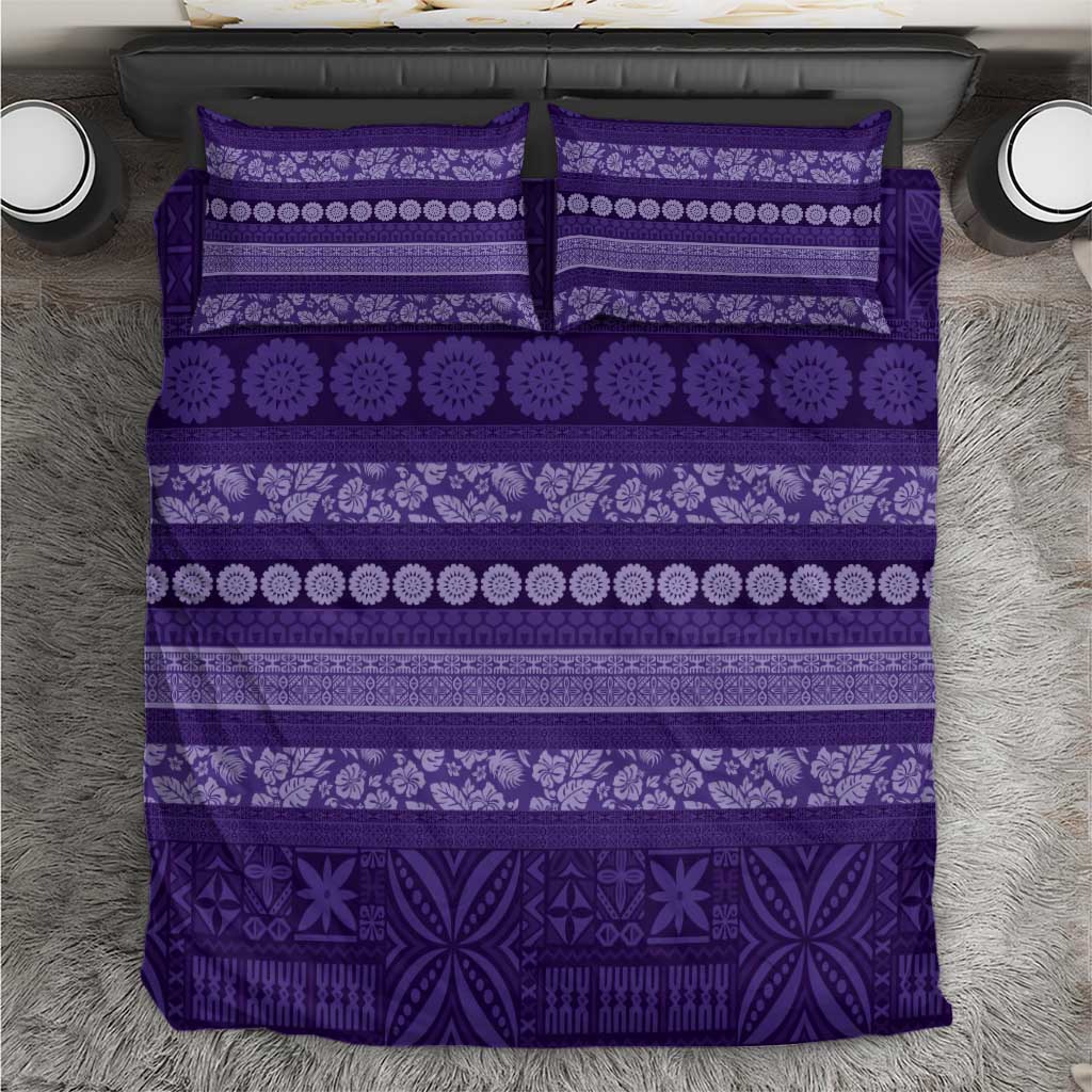 Fiji Marau na Kerisimasi Bedding Set Purple Tapa Masi Inspired Christmas - Polynesian Pride