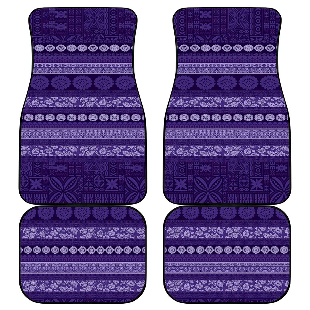 Fiji Marau na Kerisimasi Car Mats Purple Tapa Masi Inspired Christmas - Polynesian Pride