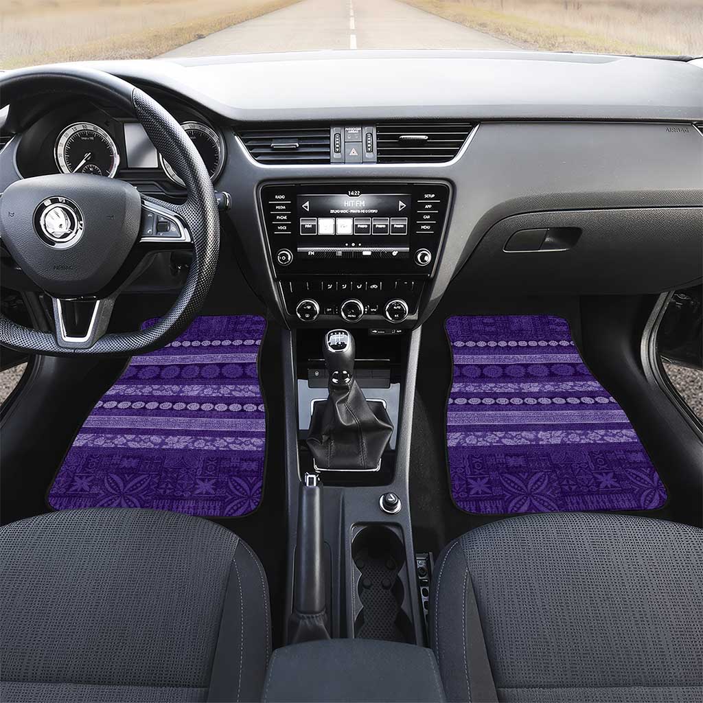 Fiji Marau na Kerisimasi Car Mats Purple Tapa Masi Inspired Christmas - Polynesian Pride