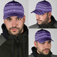 Fiji Marau na Kerisimasi Classic Cap Purple Tapa Masi Inspired Christmas - Polynesian Pride