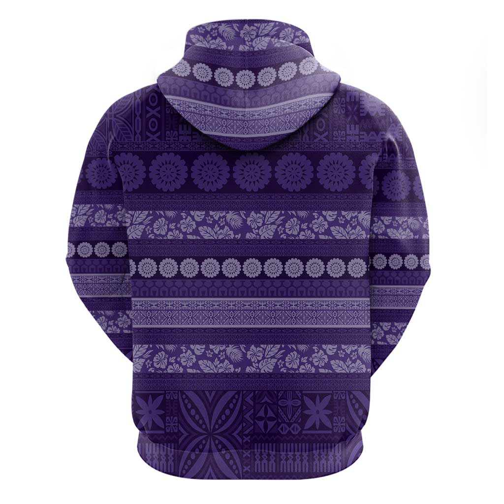 Fiji Marau na Kerisimasi Hoodie Purple Tapa Masi Inspired Christmas - Polynesian Pride