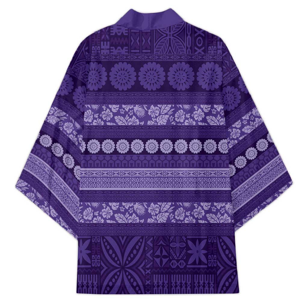 Fiji Marau na Kerisimasi Kimono Purple Tapa Masi Inspired Christmas - Polynesian Pride