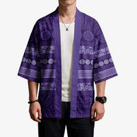 Fiji Marau na Kerisimasi Kimono Purple Tapa Masi Inspired Christmas - Polynesian Pride