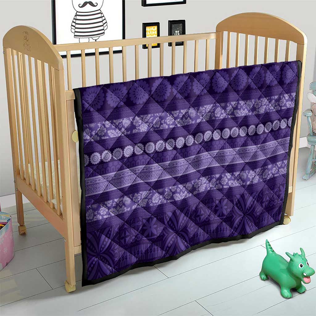 Fiji Marau na Kerisimasi Quilt Purple Tapa Masi Inspired Christmas - Polynesian Pride