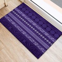 Fiji Marau na Kerisimasi Rubber Doormat Purple Tapa Masi Inspired Christmas - Polynesian Pride