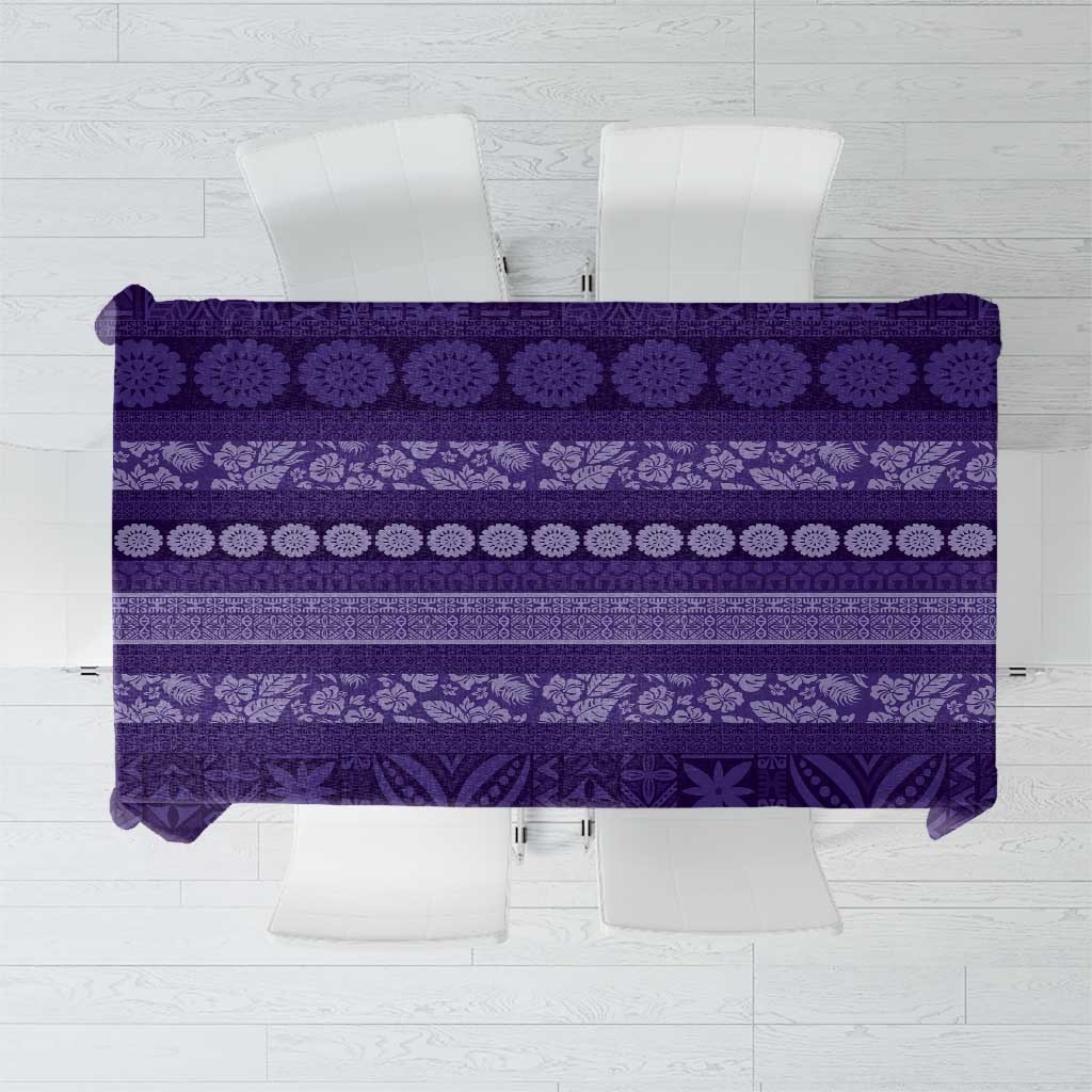 Fiji Marau na Kerisimasi Tablecloth Purple Tapa Masi Inspired Christmas - Polynesian Pride