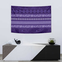 Fiji Marau na Kerisimasi Tapestry Purple Tapa Masi Inspired Christmas - Polynesian Pride