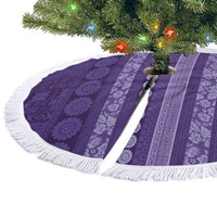 Fiji Marau na Kerisimasi Tree Skirt Purple Tapa Masi Inspired Christmas - Polynesian Pride