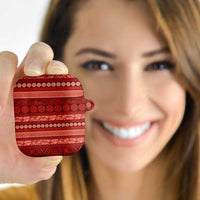 Fiji Marau na Kerisimasi AirPods Case Red Tapa Masi Inspired Christmas - Polynesian Pride