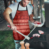 Fiji Marau na Kerisimasi Apron Red Tapa Masi Inspired Christmas - Polynesian Pride