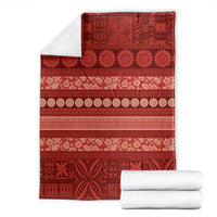 Fiji Marau na Kerisimasi Blanket Red Tapa Masi Inspired Christmas - Polynesian Pride